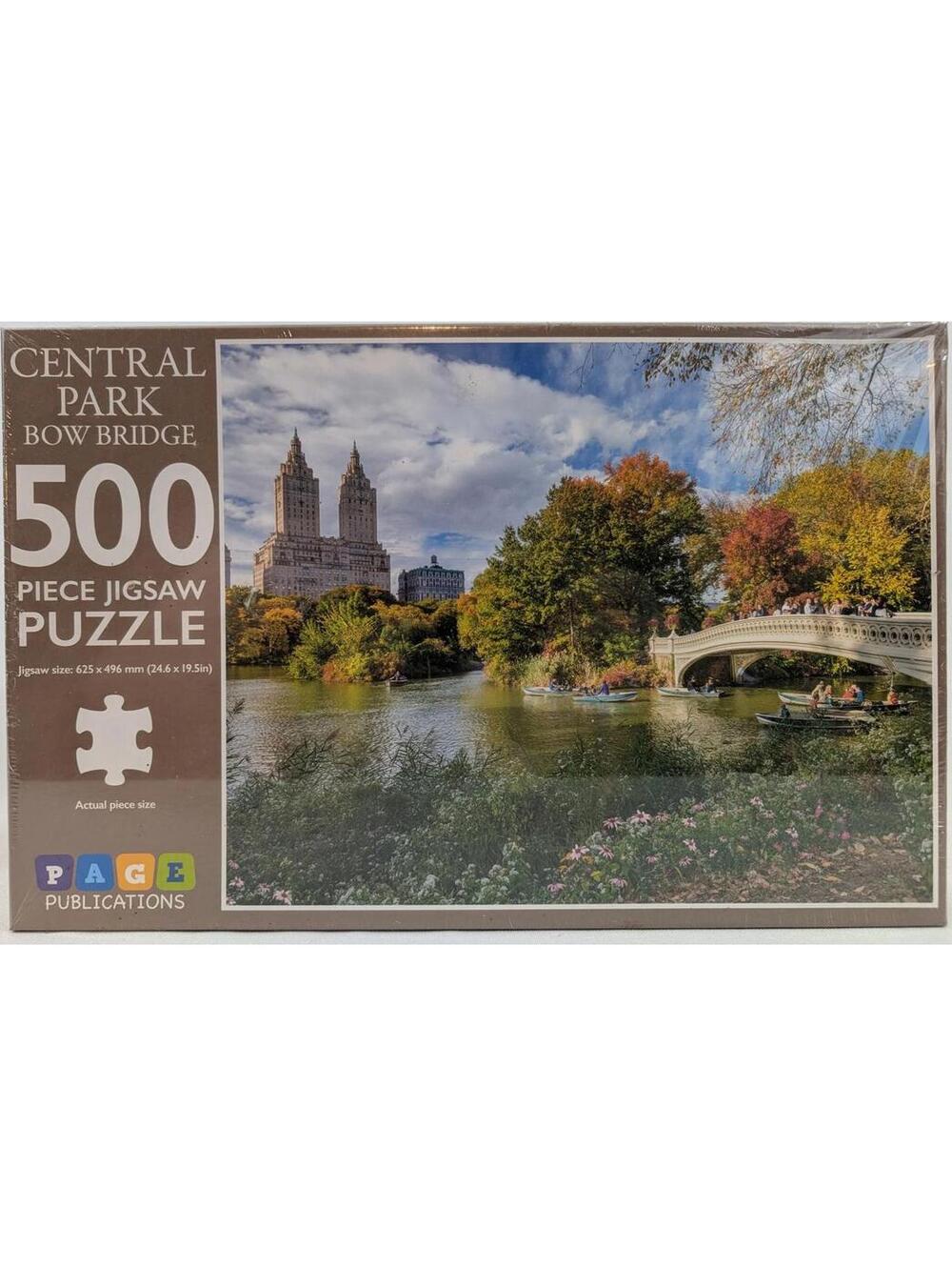 New Sealed Central Park Bow Bridge 500 Piece Jigsaw Puzzle Page Publications